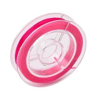 Silicone elastic string flat fuchsia 0.8 mm spool