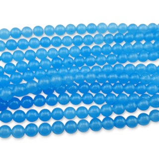 Jadeit niebieski kula 6 mm sznur