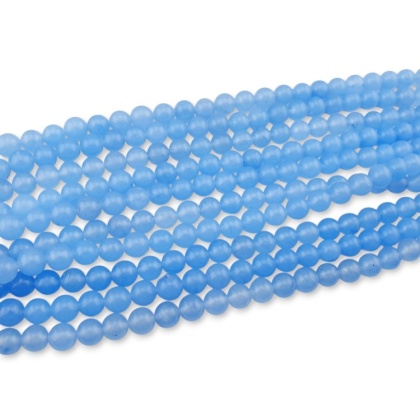 Blue jade ball 8 mm strand