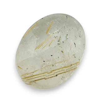 Kwarc z rutylem kaboszon fasetowany 18x14 mm nr 102