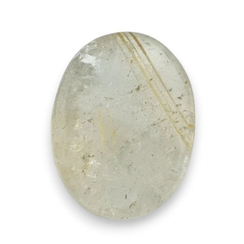 Kwarc z rutylem kaboszon fasetowany 18x14 mm nr 102 Kwarc z rutylem kaboszon fasetowany 18x14 mm nr 102