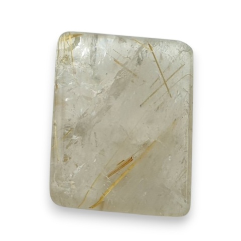 Kwarc z rutylem kaboszon fasetowany 19x15 mm nr 55 Kwarc z rutylem kaboszon fasetowany 19x15 mm nr 55