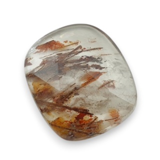 Kwarc z rutylem kaboszon fasetowany 19x17 mm nr 137