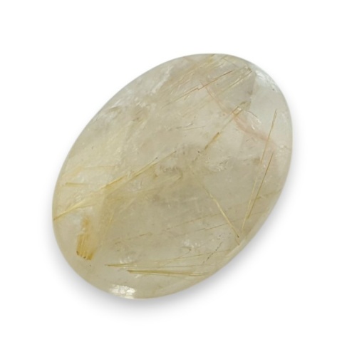 Kwarc z rutylem kaboszon fasetowany 20x14 mm nr 103 Kwarc z rutylem kaboszon fasetowany 20x14 mm nr 103