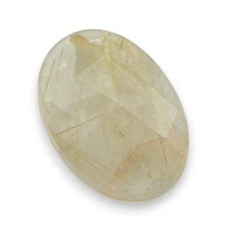Kwarc z rutylem kaboszon fasetowany 20x14 mm nr 103
