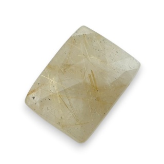 Kwarc z rutylem kaboszon fasetowany 20x15 mm nr 22