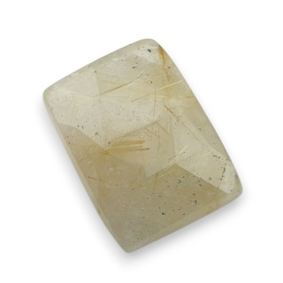 Kwarc z rutylem kaboszon fasetowany 20x15 mm nr 22