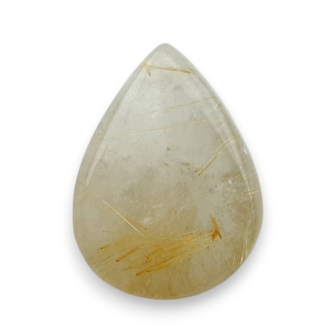 Kwarc z rutylem kaboszon fasetowany 20x15 mm nr 49 Kwarc z rutylem kaboszon fasetowany 20x15 mm nr 49
