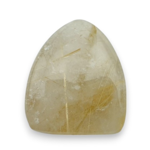 Kwarc z rutylem kaboszon fasetowany 20x17 mm nr 73 Kwarc z rutylem kaboszon fasetowany 20x17 mm nr 73