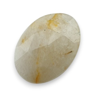Kwarc z rutylem kaboszon fasetowany 21x15 mm nr 13
