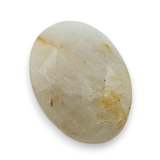 Kwarc z rutylem kaboszon fasetowany 21x15 mm nr 13
