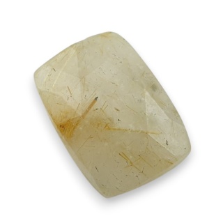 Kwarc z rutylem kaboszon fasetowany 21x15 mm nr 31