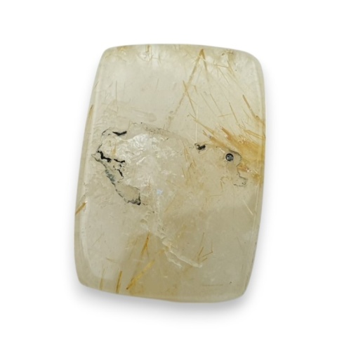 Kwarc z rutylem kaboszon fasetowany 21x15 mm nr 31 Kwarc z rutylem kaboszon fasetowany 21x15 mm nr 31