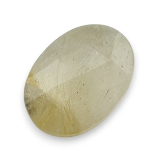 Kwarc z rutylem kaboszon fasetowany 21x15 mm nr 82