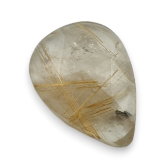Kwarc z rutylem kaboszon fasetowany 21x15 mm nr 95