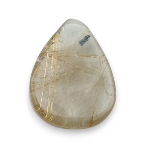 Kwarc z rutylem kaboszon fasetowany 21x15 mm nr 95 Kwarc z rutylem kaboszon fasetowany 21x15 mm nr 95