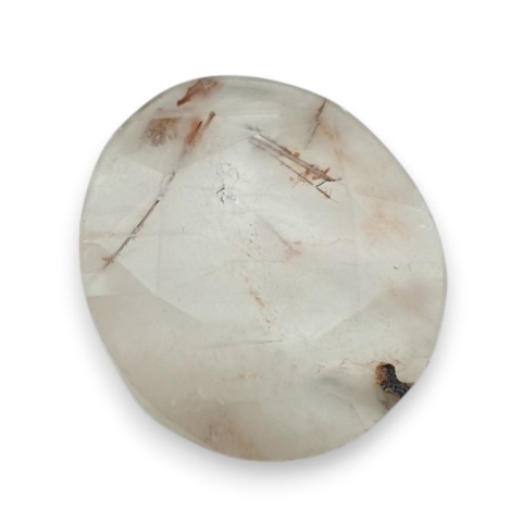 Kwarc z rutylem kaboszon fasetowany 21x18 mm nr 141 Kwarc z rutylem kaboszon fasetowany 21x18 mm nr 141