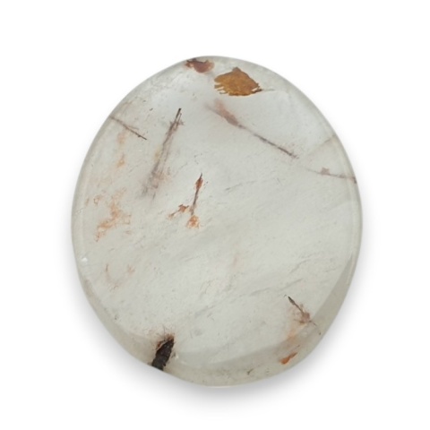 Kwarc z rutylem kaboszon fasetowany 21x18 mm nr 141 Kwarc z rutylem kaboszon fasetowany 21x18 mm nr 141