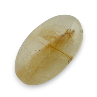 Kwarc z rutylem kaboszon fasetowany 22x12 mm nr 104
