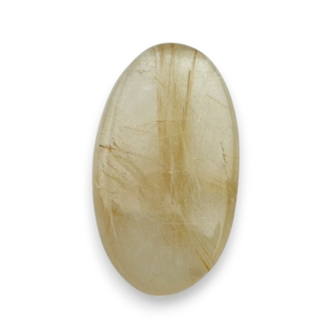 Kwarc z rutylem kaboszon fasetowany 22x12 mm nr 104 Kwarc z rutylem kaboszon fasetowany 22x12 mm nr 104