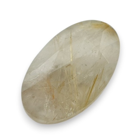 Kwarc z rutylem kaboszon fasetowany 22x13 mm nr 97 Kwarc z rutylem kaboszon fasetowany 22x13 mm nr 97