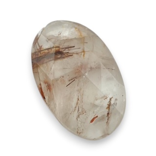Kwarc z rutylem kaboszon fasetowany 22x14 mm nr 118
