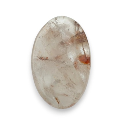 Kwarc z rutylem kaboszon fasetowany 22x14 mm nr 118 Kwarc z rutylem kaboszon fasetowany 22x14 mm nr 118
