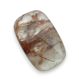 Kwarc z rutylem kaboszon fasetowany 22x14 mm nr 133