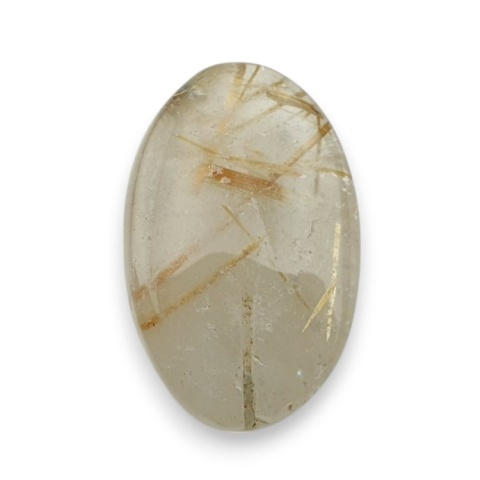 Kwarc z rutylem kaboszon fasetowany 22x14 mm nr 45 Kwarc z rutylem kaboszon fasetowany 22x14 mm nr 45