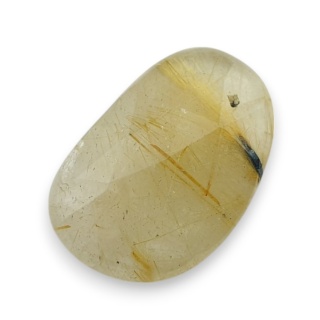Kwarc z rutylem kaboszon fasetowany 22x15 mm nr 16