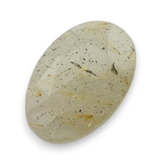 Kwarc z rutylem kaboszon fasetowany 22x15 mm nr 26
