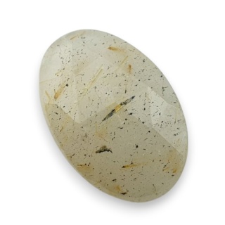 Kwarc z rutylem kaboszon fasetowany 22x15 mm nr 26