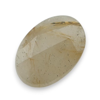 Kwarc z rutylem kaboszon fasetowany 22x15 mm nr 36