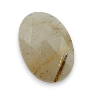 Kwarc z rutylem kaboszon fasetowany 22x15 mm nr 36