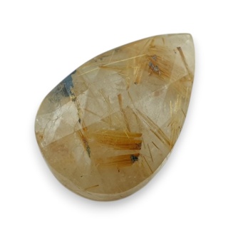 Kwarc z rutylem kaboszon fasetowany 22x15 mm nr 41