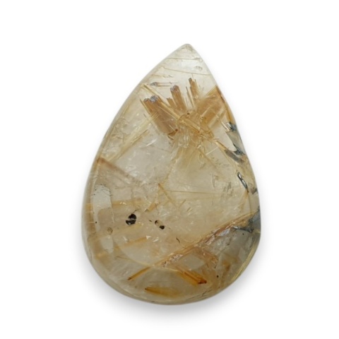 Kwarc z rutylem kaboszon fasetowany 22x15 mm nr 41 Kwarc z rutylem kaboszon fasetowany 22x15 mm nr 41