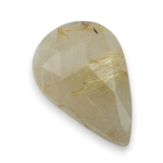 Kwarc z rutylem kaboszon fasetowany 22x15 mm nr 90