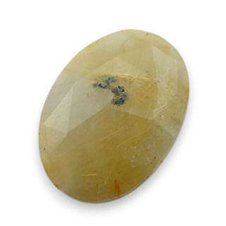 Kwarc z rutylem kaboszon fasetowany 22x16 mm nr 15