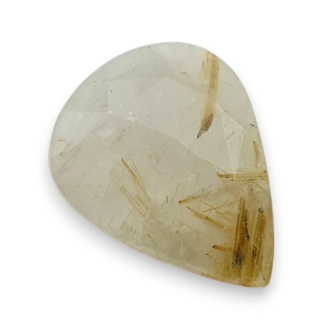 Kwarc z rutylem kaboszon fasetowany 22x18 mm nr 81