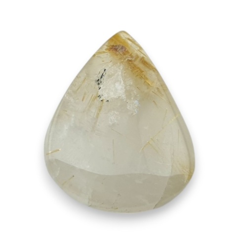 Kwarc z rutylem kaboszon fasetowany 22x18 mm nr 81 Kwarc z rutylem kaboszon fasetowany 22x18 mm nr 81