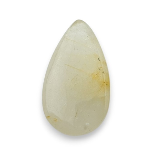 Kwarc z rutylem kaboszon fasetowany 23x13 mm nr 77 Kwarc z rutylem kaboszon fasetowany 23x13 mm nr 77