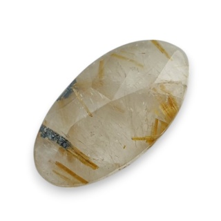 Kwarc z rutylem kaboszon fasetowany 23x13 mm nr 93