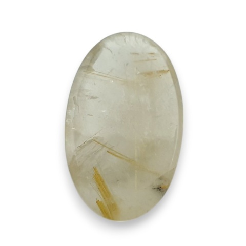 Kwarc z rutylem kaboszon fasetowany 23x14 mm nr 100 Kwarc z rutylem kaboszon fasetowany 23x14 mm nr 100