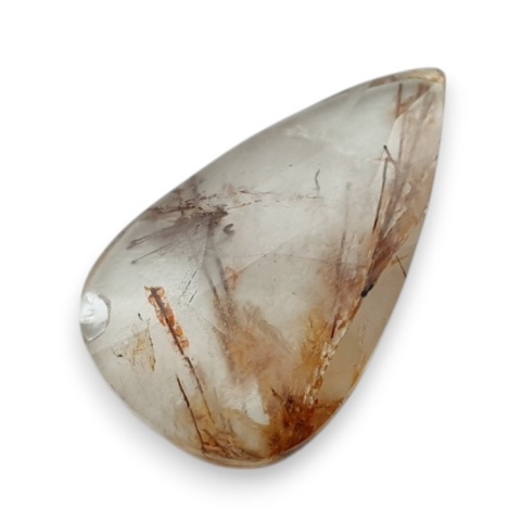 Kwarc z rutylem kaboszon fasetowany 23x14 mm nr 146 Kwarc z rutylem kaboszon fasetowany 23x14 mm nr 146