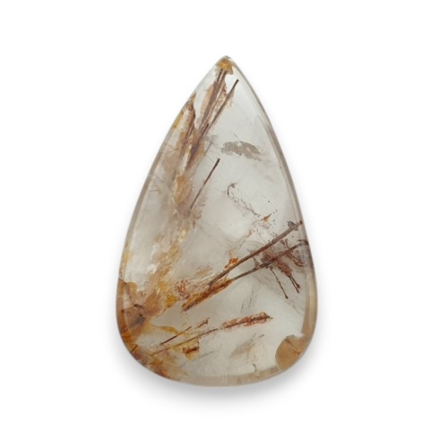 Kwarc z rutylem kaboszon fasetowany 23x14 mm nr 146 Kwarc z rutylem kaboszon fasetowany 23x14 mm nr 146