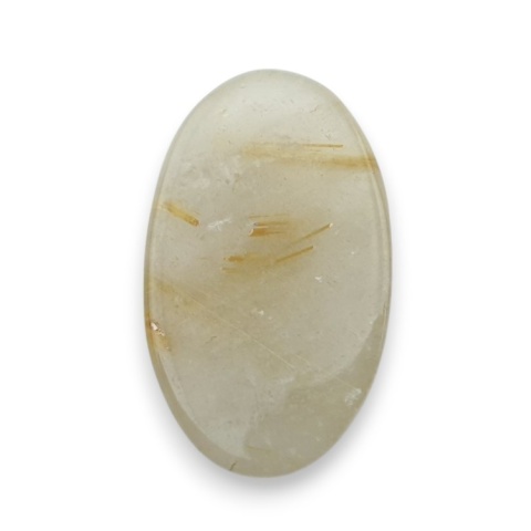 Kwarc z rutylem kaboszon fasetowany 23x14 mm nr 50 Kwarc z rutylem kaboszon fasetowany 23x14 mm nr 50