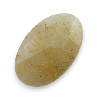 Kwarc z rutylem kaboszon fasetowany 23x14 mm nr 72