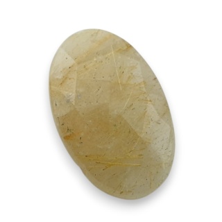 Kwarc z rutylem kaboszon fasetowany 23x14 mm nr 72