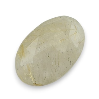 Kwarc z rutylem kaboszon fasetowany 23x15 mm nr 18