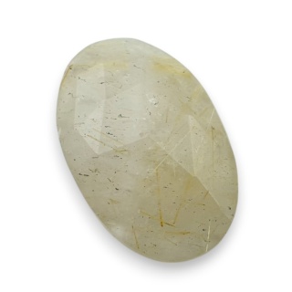 Kwarc z rutylem kaboszon fasetowany 23x15 mm nr 18